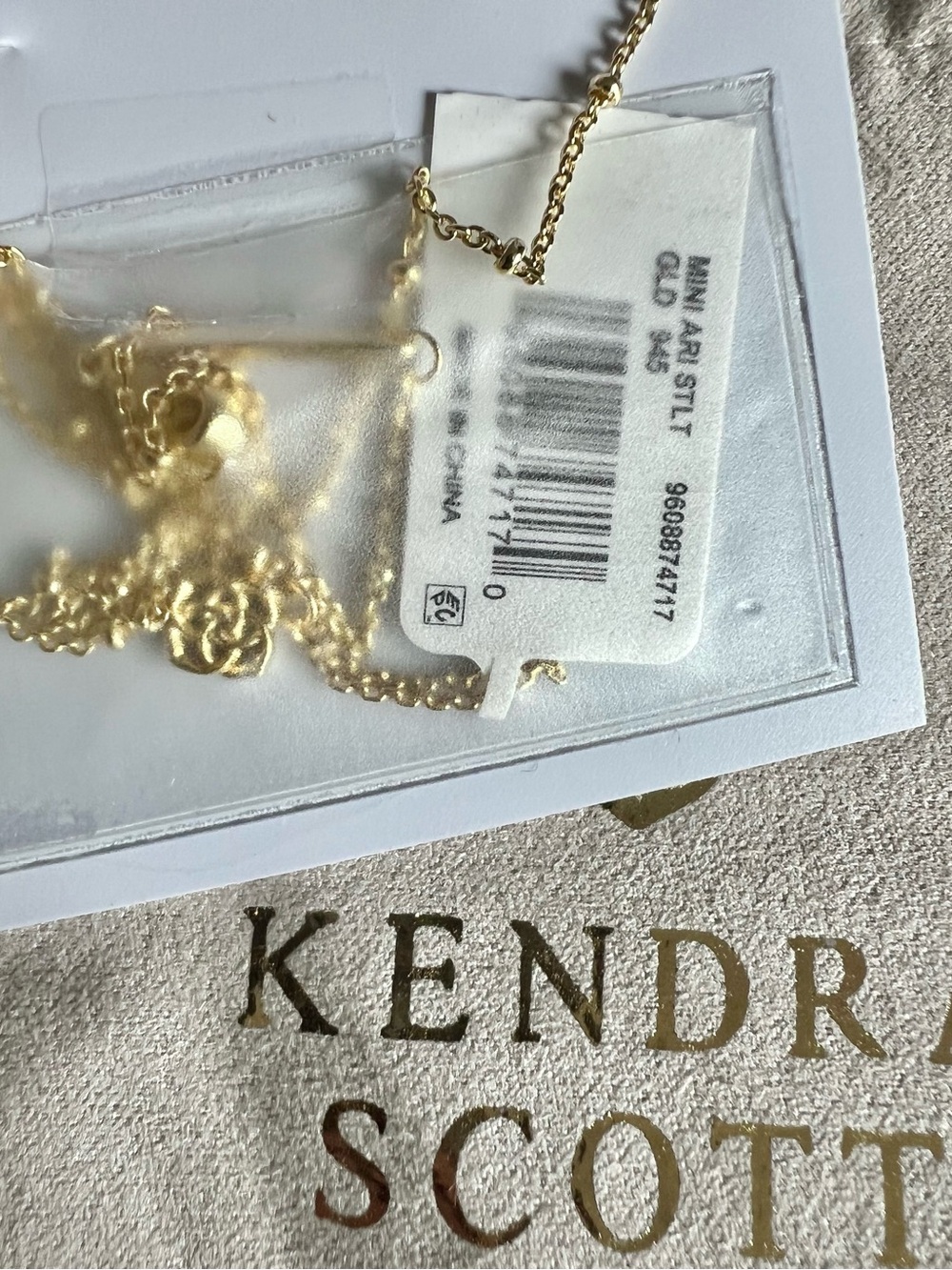 NWT Kendra Scott Mini Ari Heart Gold Satellite Short Pendant Necklace Pink Opal - Picture 6 of 8